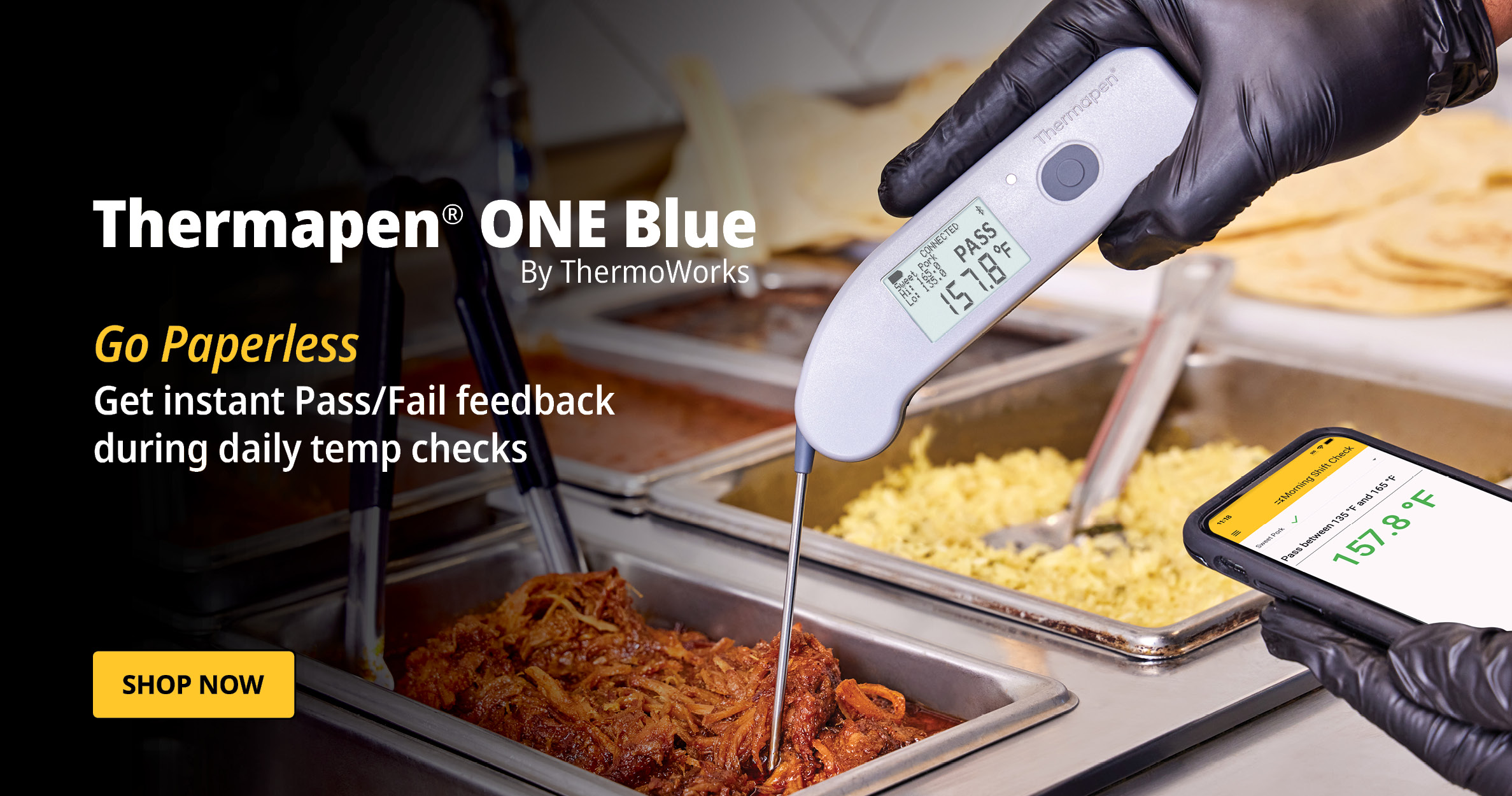 Go paperless with Thermapen ONE Blue